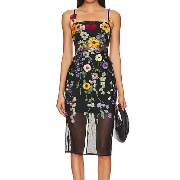 REVOLVE | Dresses | Black Floral Revolve Dress | Poshmark